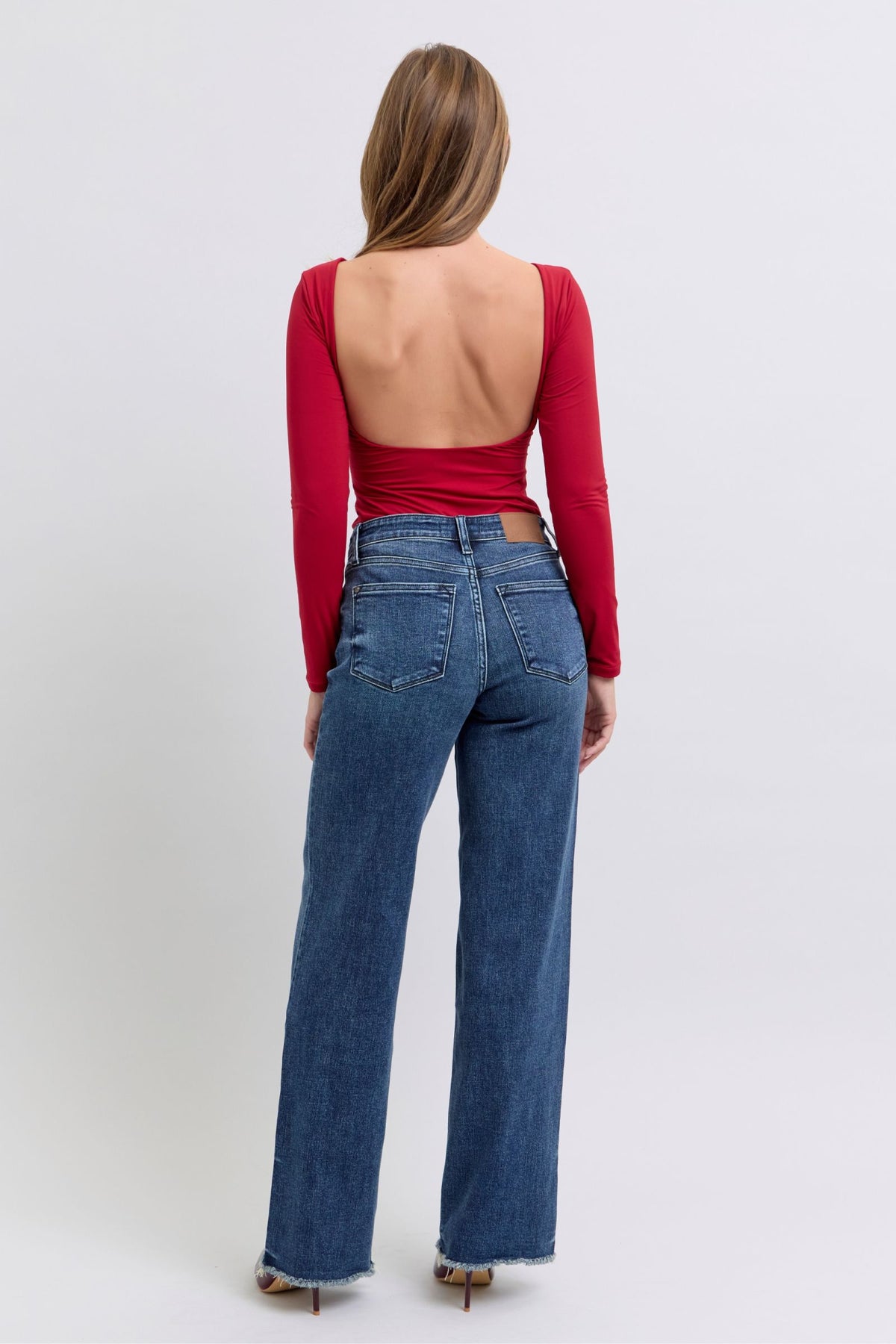 Judy Blue | Raw Hem Mid Rise Jeans