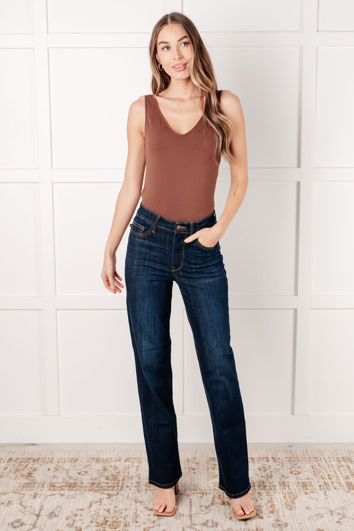 Judy Blue | Alaina High Rise Classic Straight Jeans