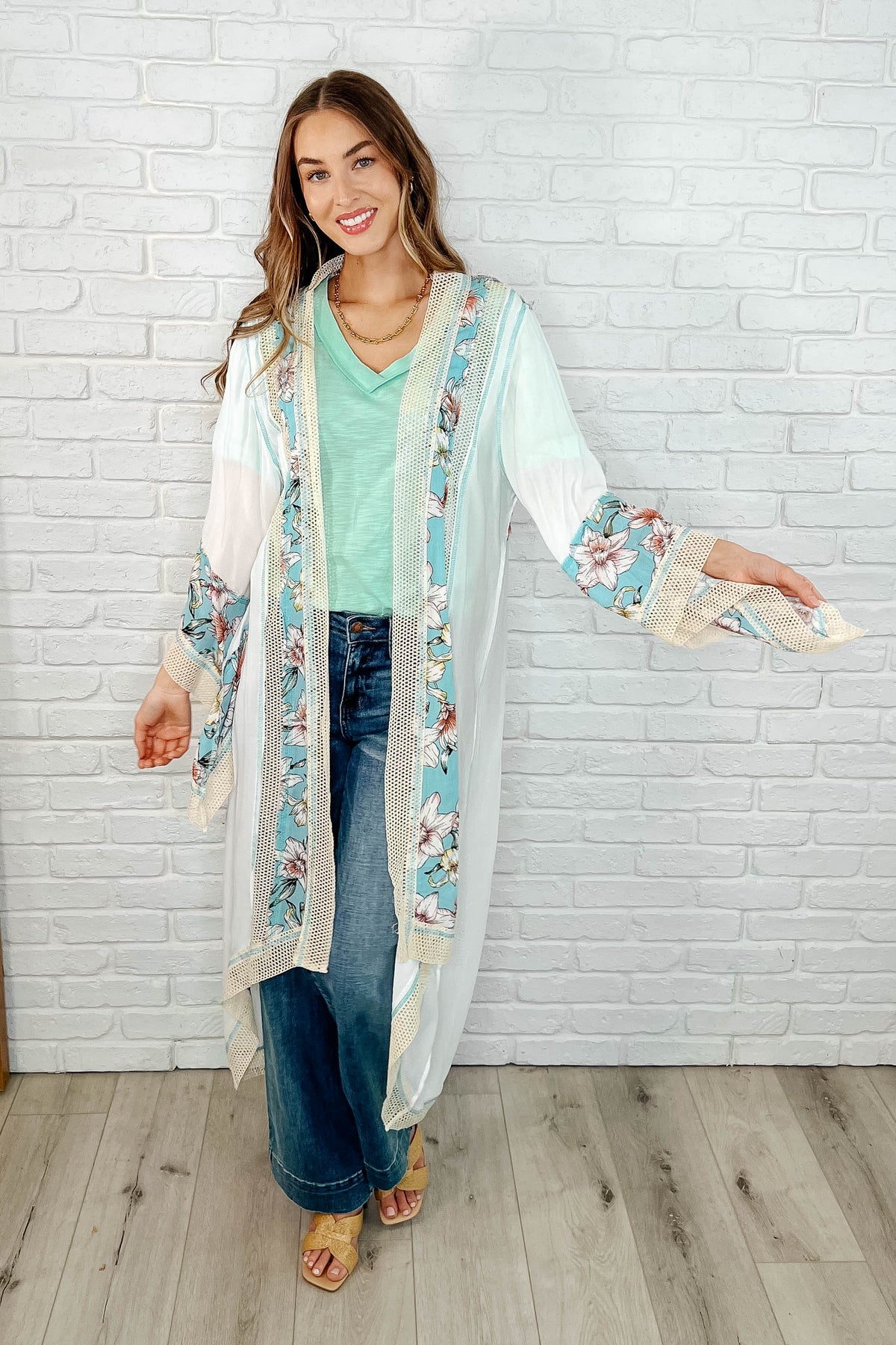 Always Flowing Open Front High Low Cardigan