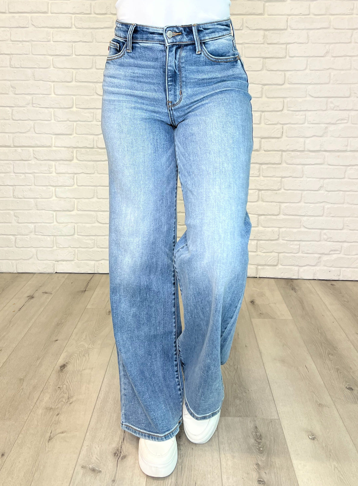 Judy Blue | Karis High Rise Vintage Wash Retro Wide Leg