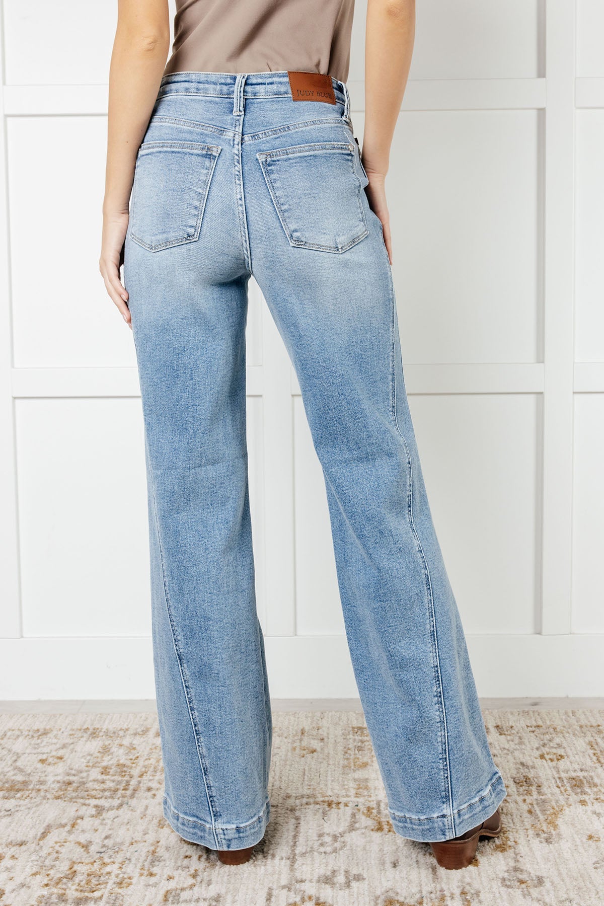 Judy Blue | Melia High Rise Side Seam Detail Wide Leg Jeans