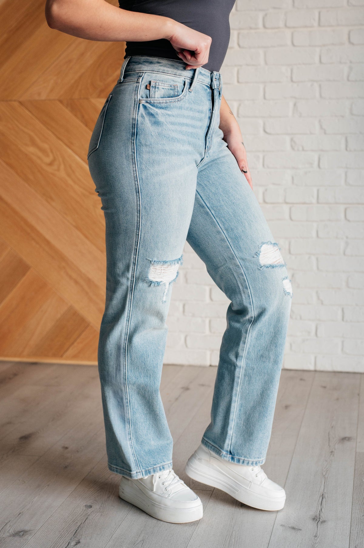 Judy Blue | Patricia High Rise Rigid Magic 90's Straight Jeans