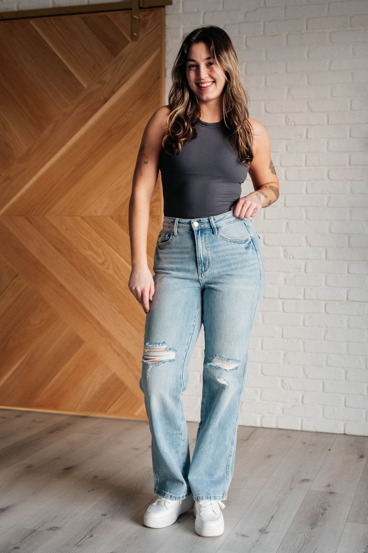 Judy Blue | Patricia High Rise Rigid Magic 90's Straight Jeans