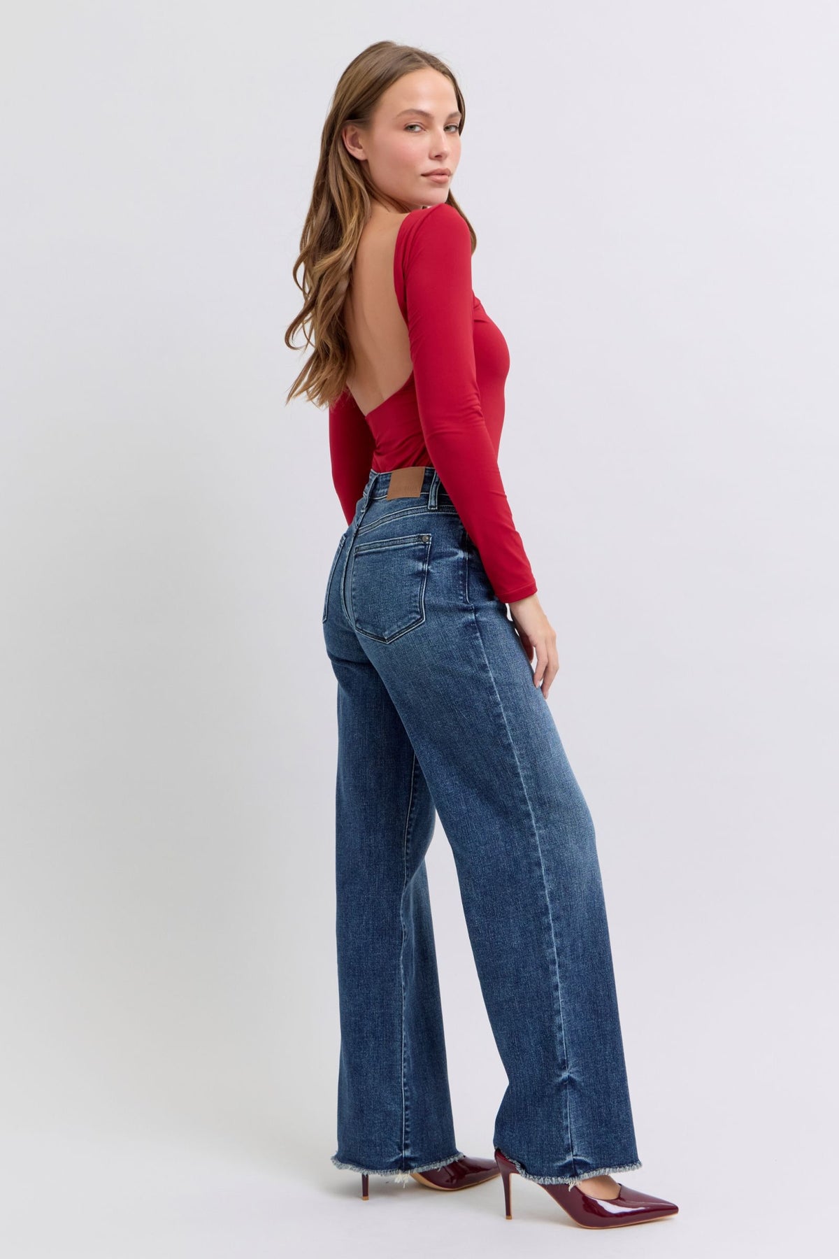 Judy Blue | Raw Hem Mid Rise Jeans