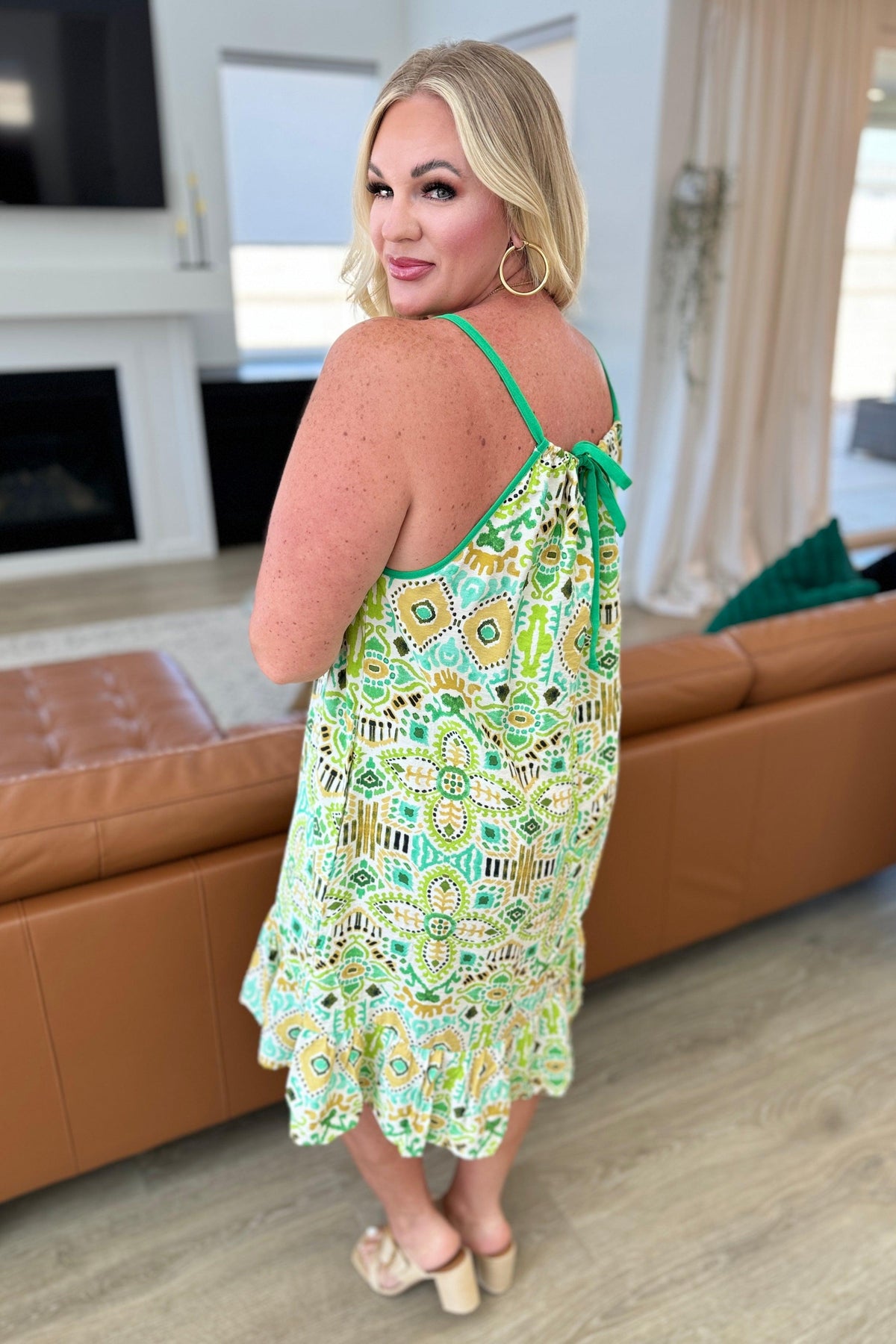 As You Walk On By Tank Dress in Lime - becauseofadi