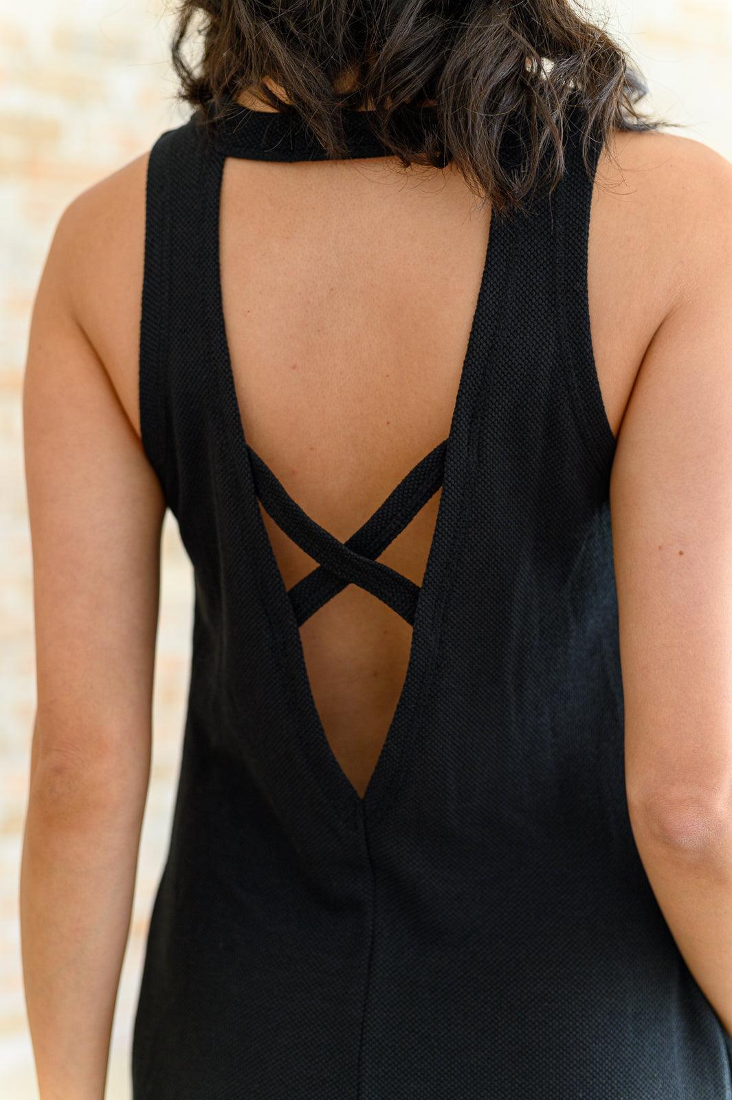 Back it Up Crisscross Cut-Out Back Dress - becauseofadi