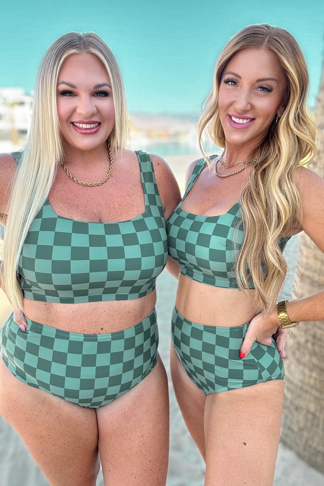 Bali Checkered Swim Top - becauseofadi