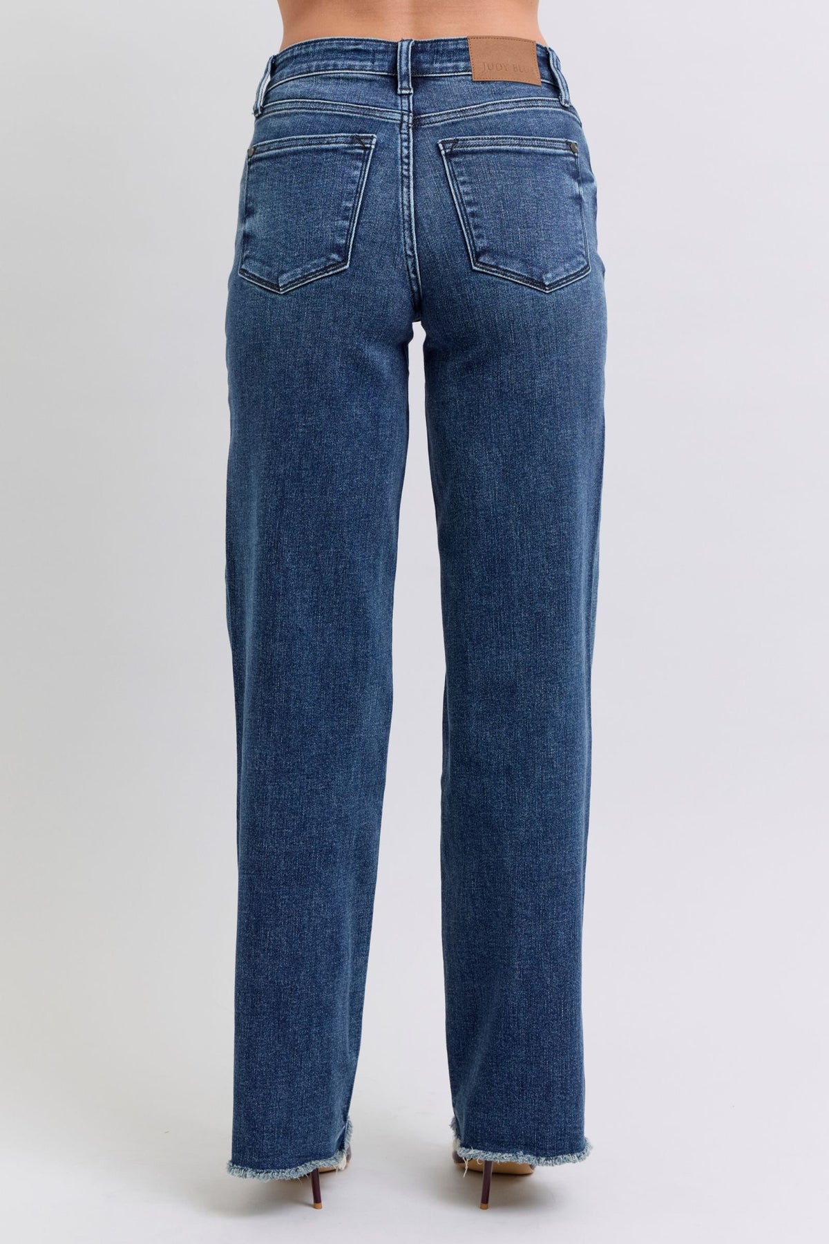 Judy Blue | Raw Hem Mid Rise Jeans