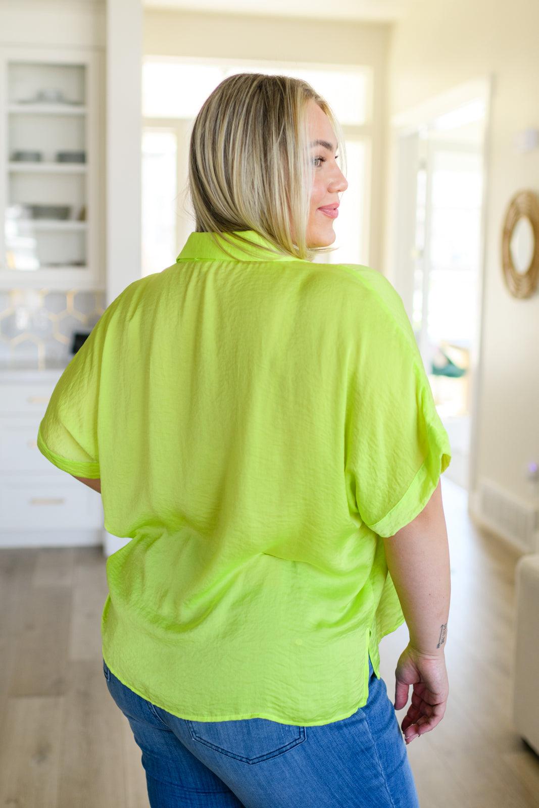 Bright Idea Button Down in Citrus - becauseofadi