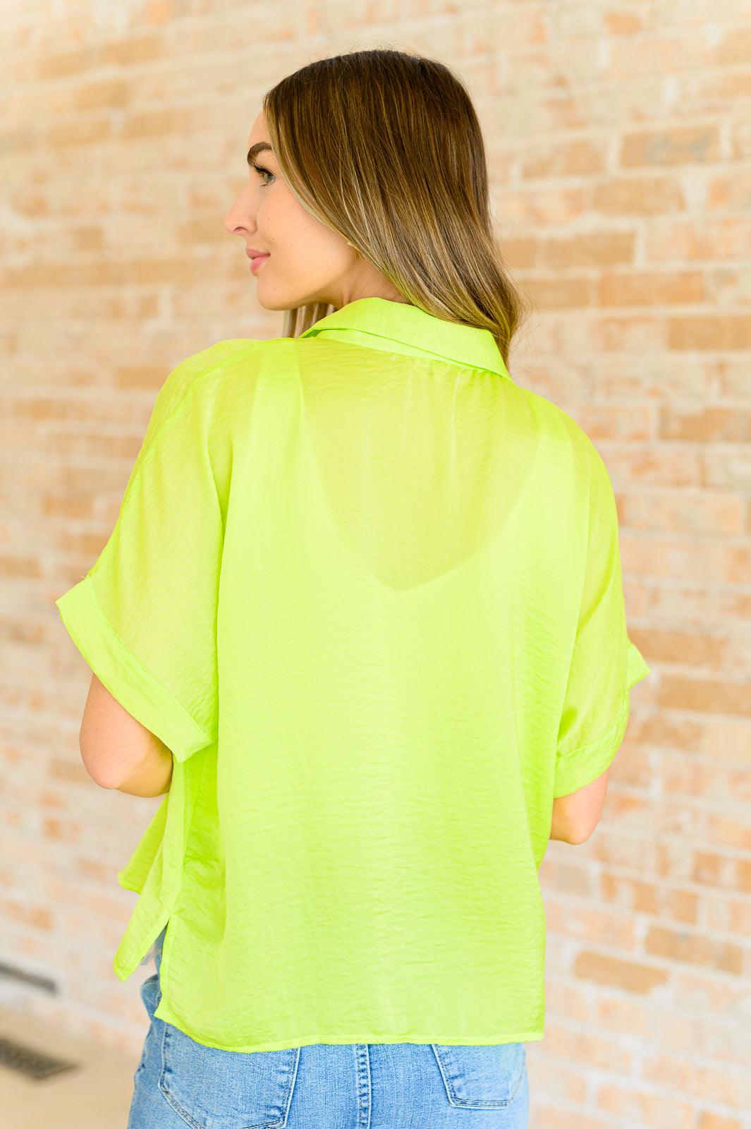 Bright Idea Button Down in Citrus - becauseofadi