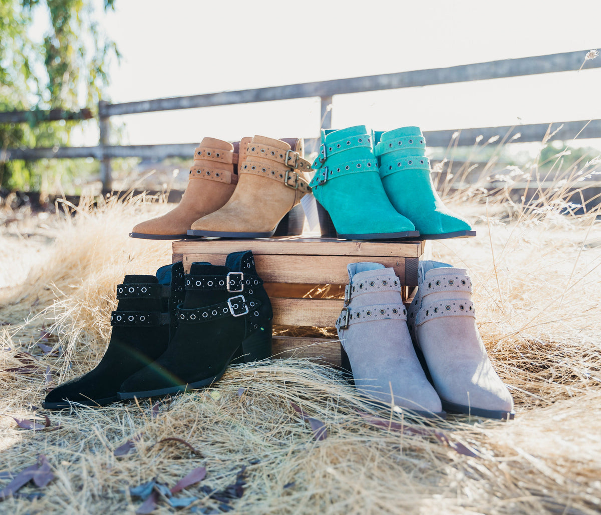 Elsa Leather Ankle Boot in Tan