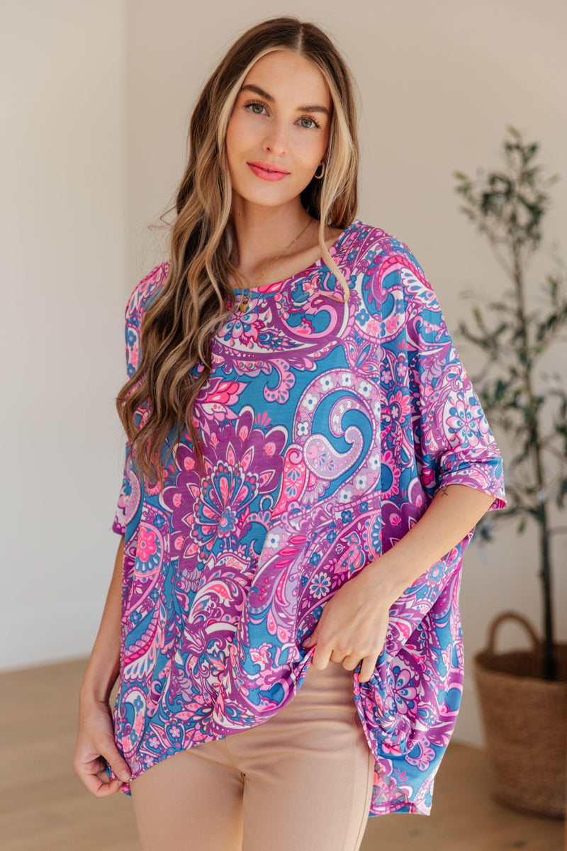 Essential Blouse in Purple Paisley - becauseofadi