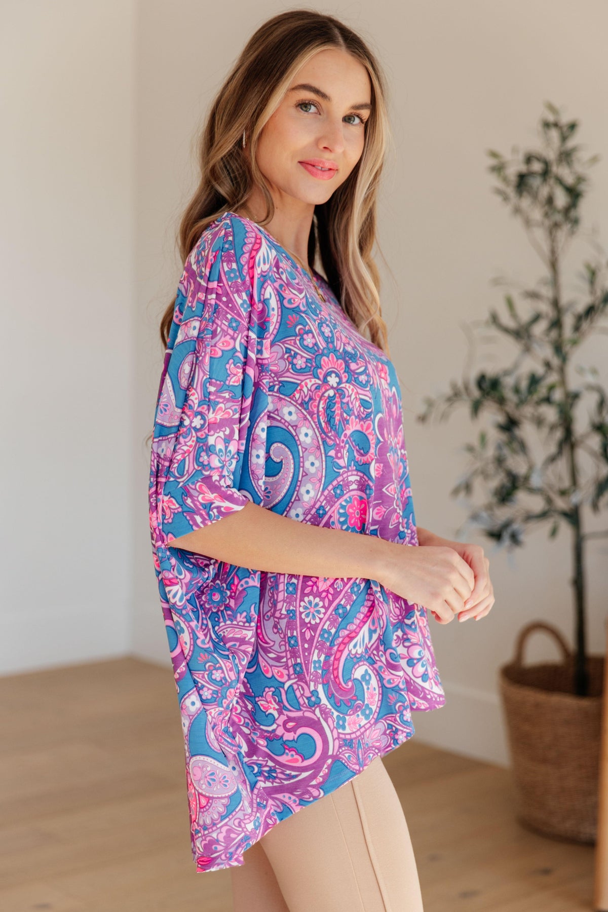 Essential Blouse in Purple Paisley - becauseofadi