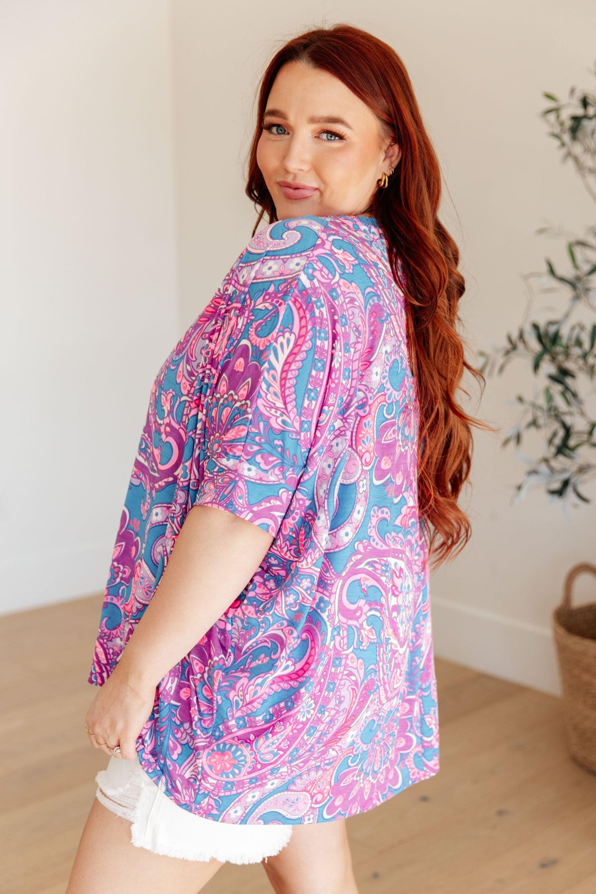 Essential Blouse in Purple Paisley - becauseofadi