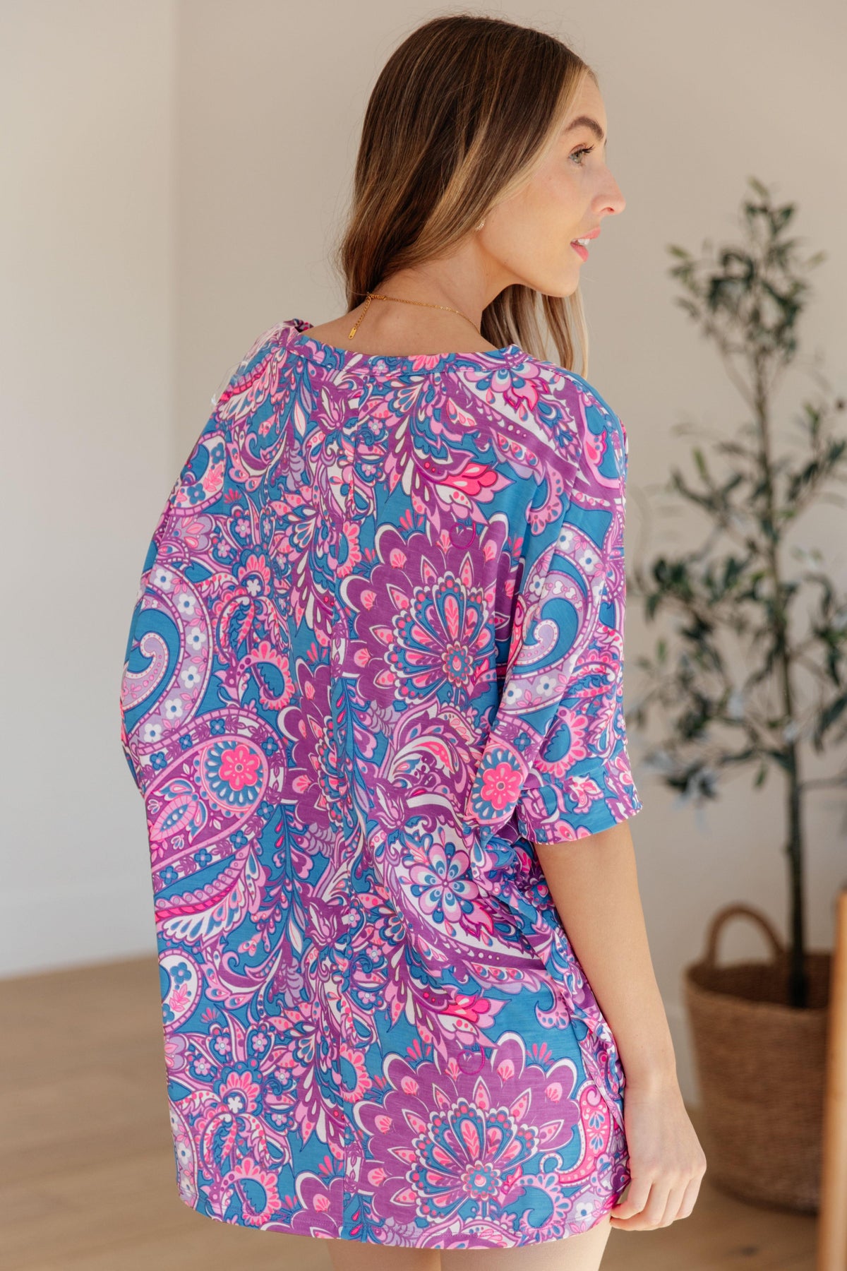 Essential Blouse in Purple Paisley - becauseofadi