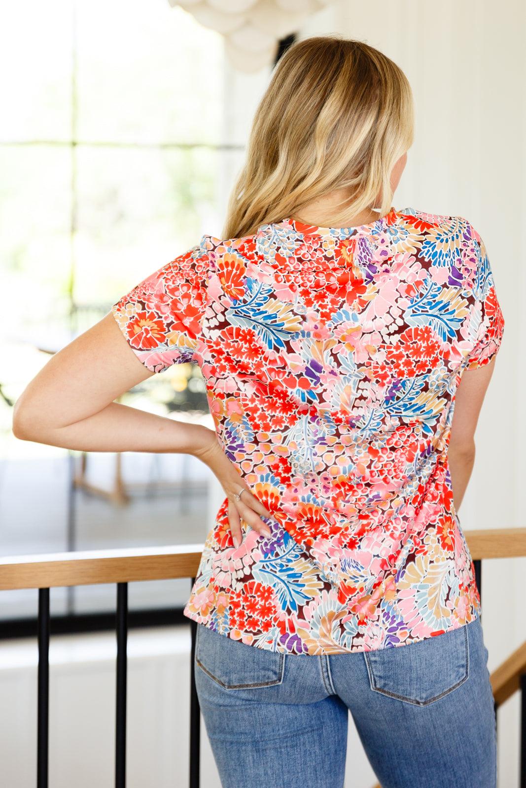 Flowers Everywhere Floral Top - becauseofadi