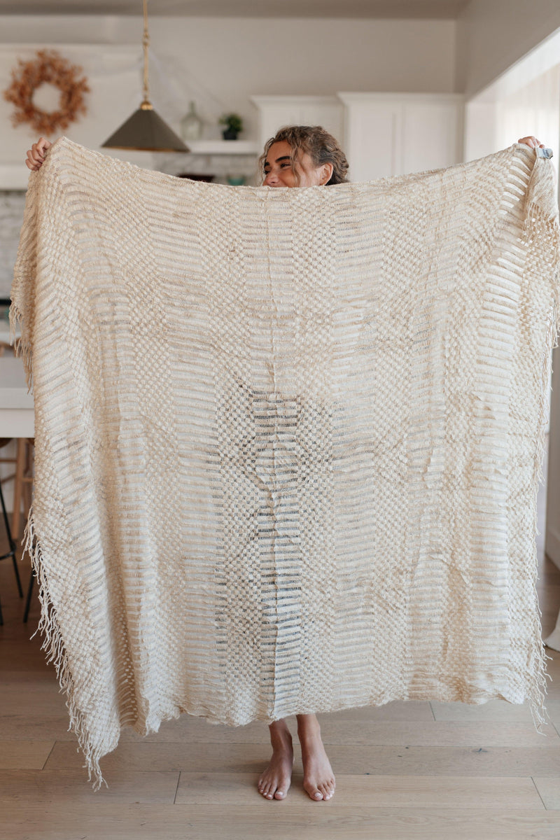 Graham Blanket Single Cuddle Size in Beige - becauseofadi