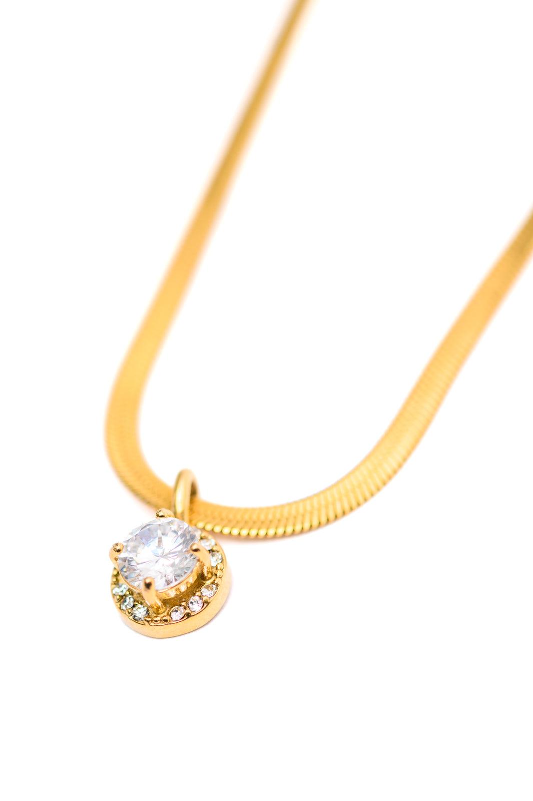 Here to Shine Gold Plated Necklace in White - becauseofadi