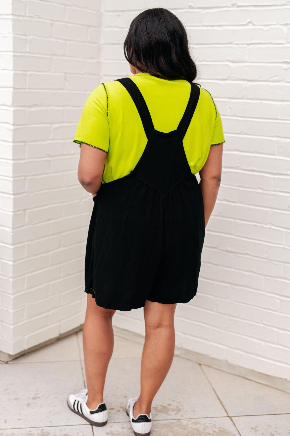 I Want You Back Linen Blend Shortalls in Black - becauseofadi