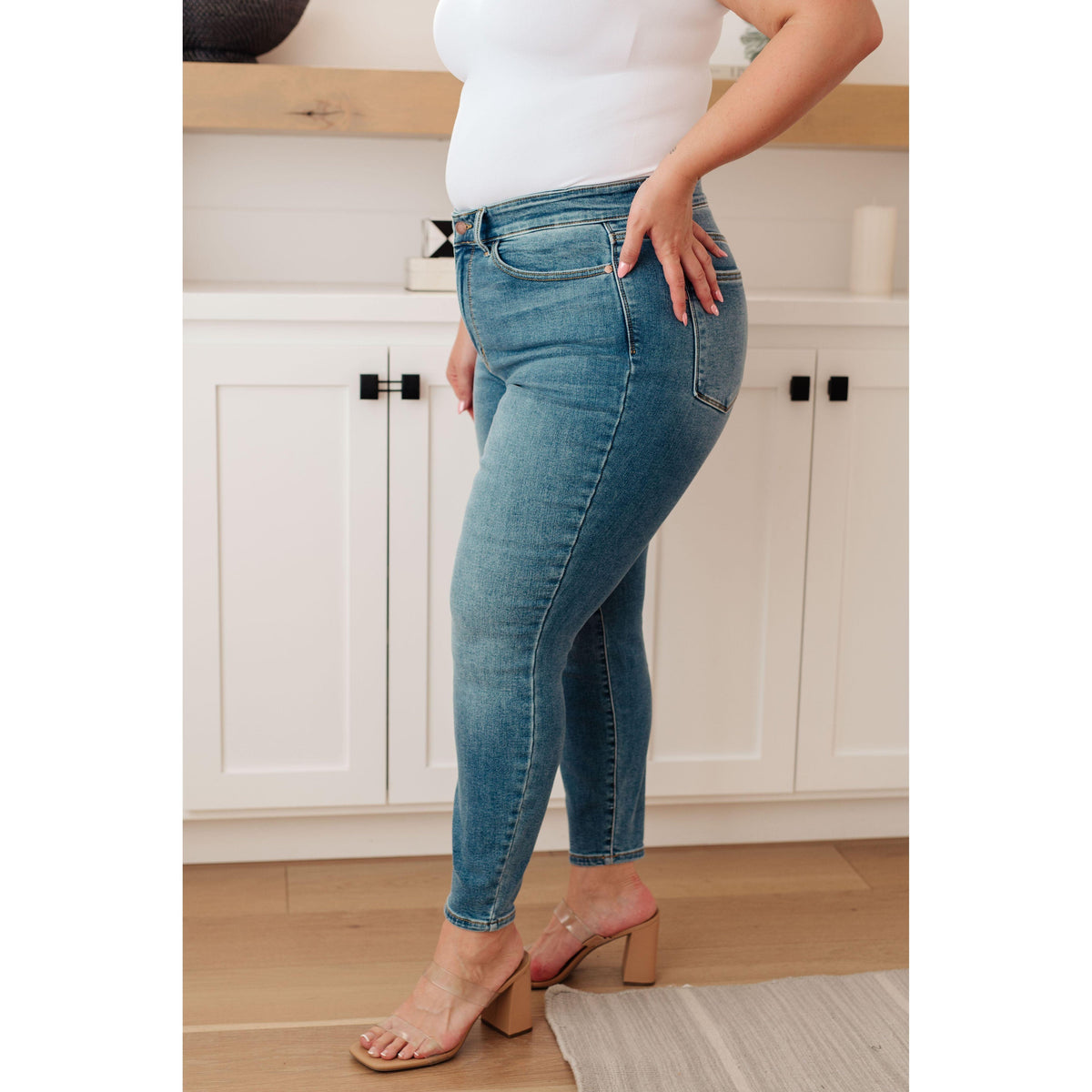 Judy Blue | Bryant High Rise Thermal Skinny Jean - becauseofadi