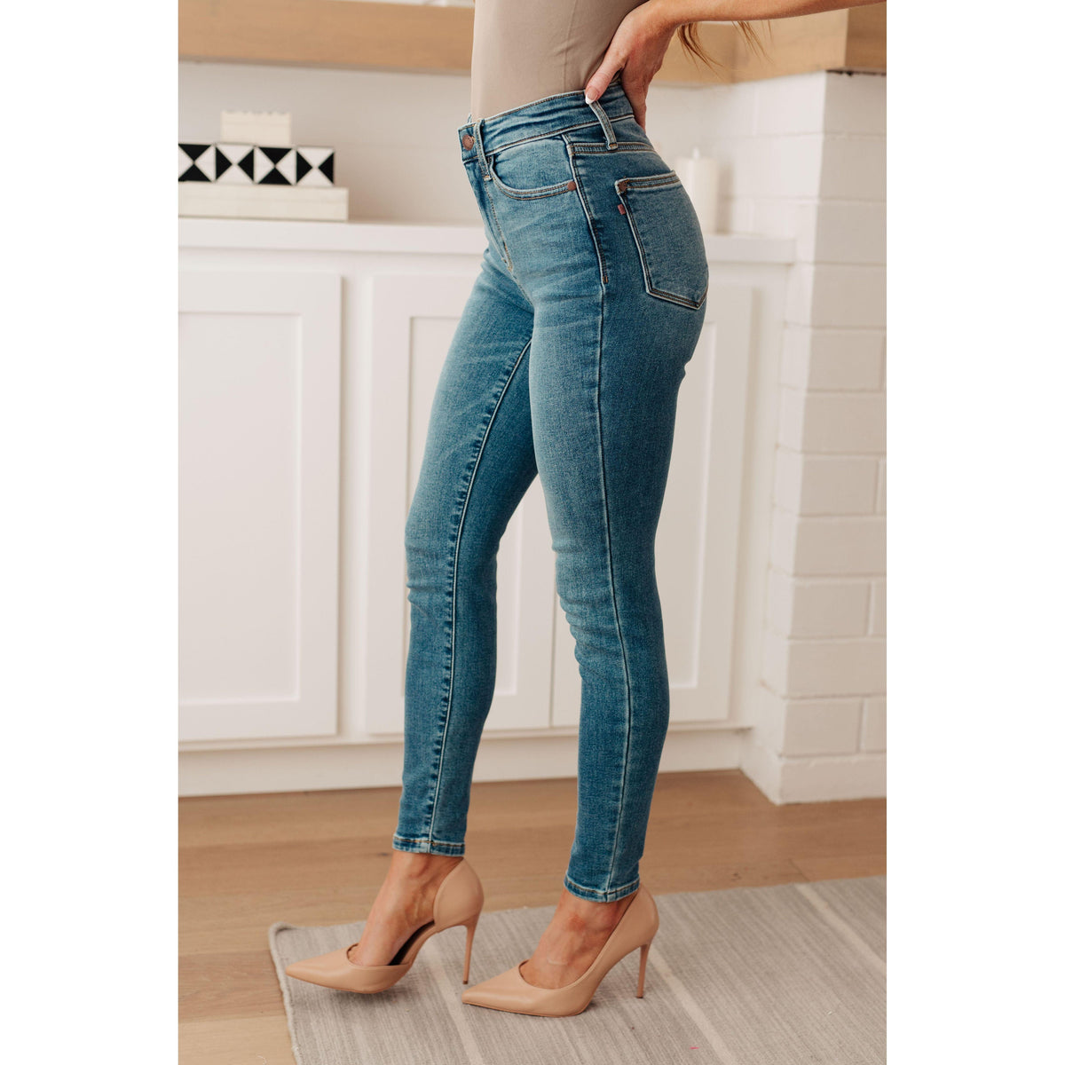 Judy Blue | Bryant High Rise Thermal Skinny Jean - becauseofadi