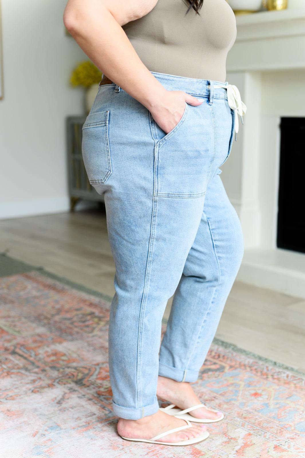 Judy Blue | Cooper High Rise Vintage Denim Jogger - becauseofadi