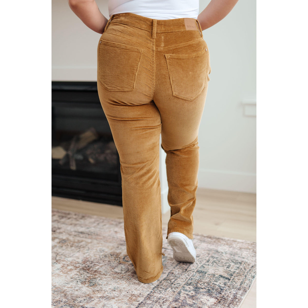 Judy Blue | Cordelia Bootcut Corduroy Pants in Camel - becauseofadi