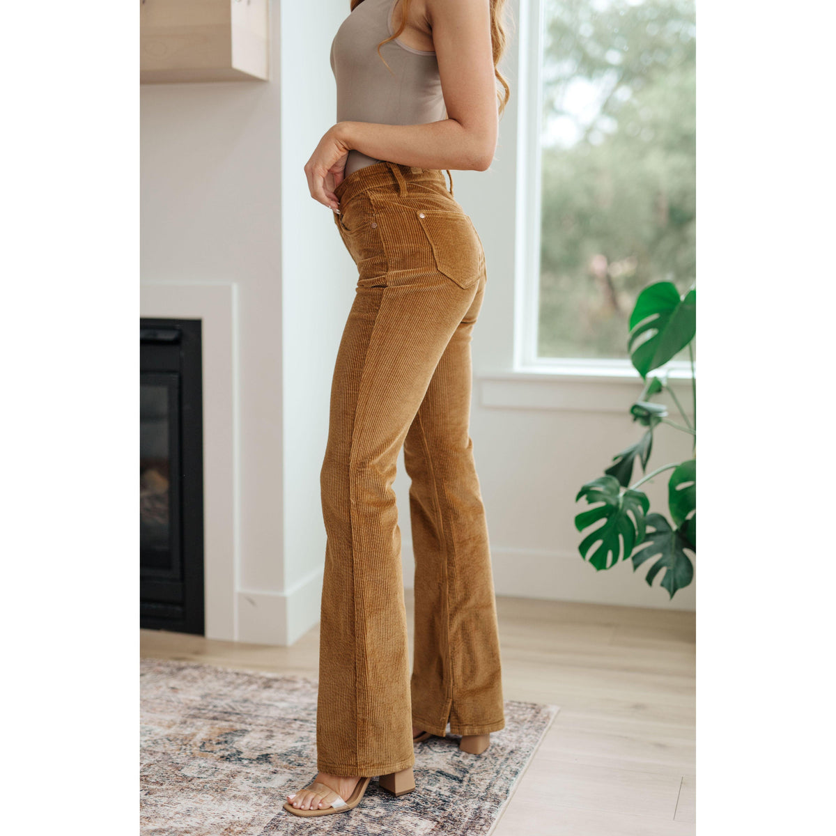 Judy Blue | Cordelia Bootcut Corduroy Pants in Camel - becauseofadi