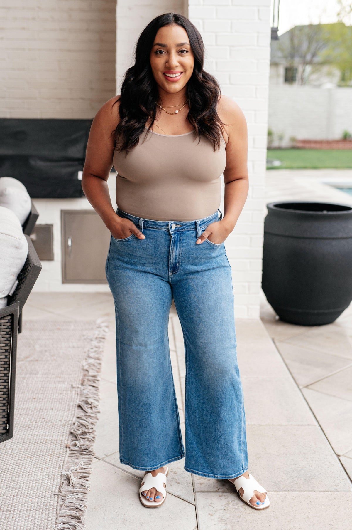 Judy Blue | Hayes High Rise Wide Leg Crop Jeans - becauseofadi