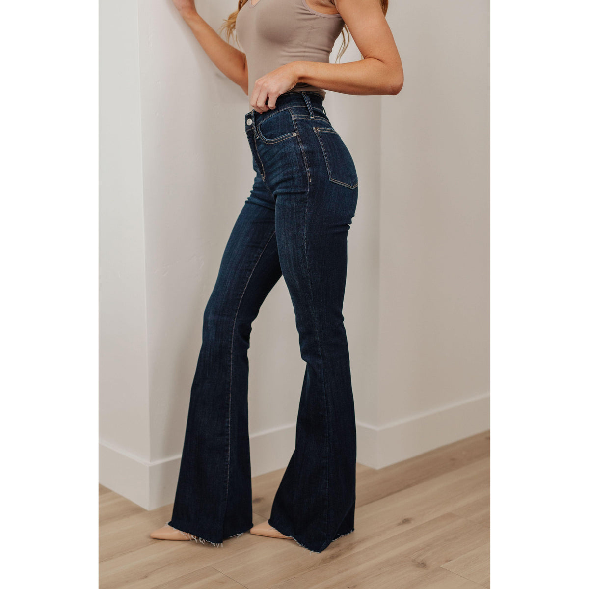 Judy Blue | Jane High Rise Raw Hem Flare - becauseofadi