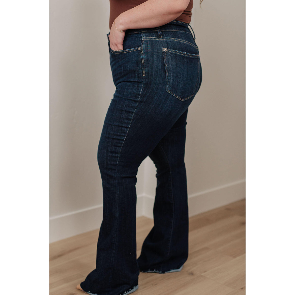 Judy Blue | Jane High Rise Raw Hem Flare - becauseofadi