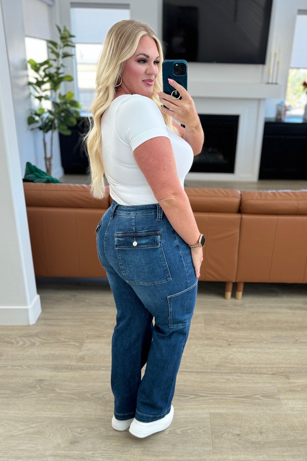 Judy Blue | Leila High Rise Cargo Straight Jeans - becauseofadi