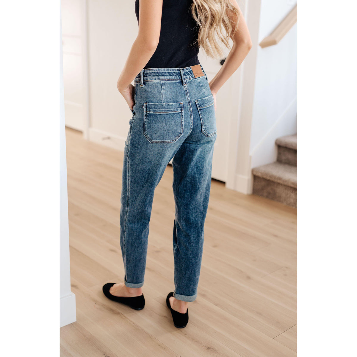 Judy Blue | Payton Pull On Denim Joggers in Medium Wash - becauseofadi