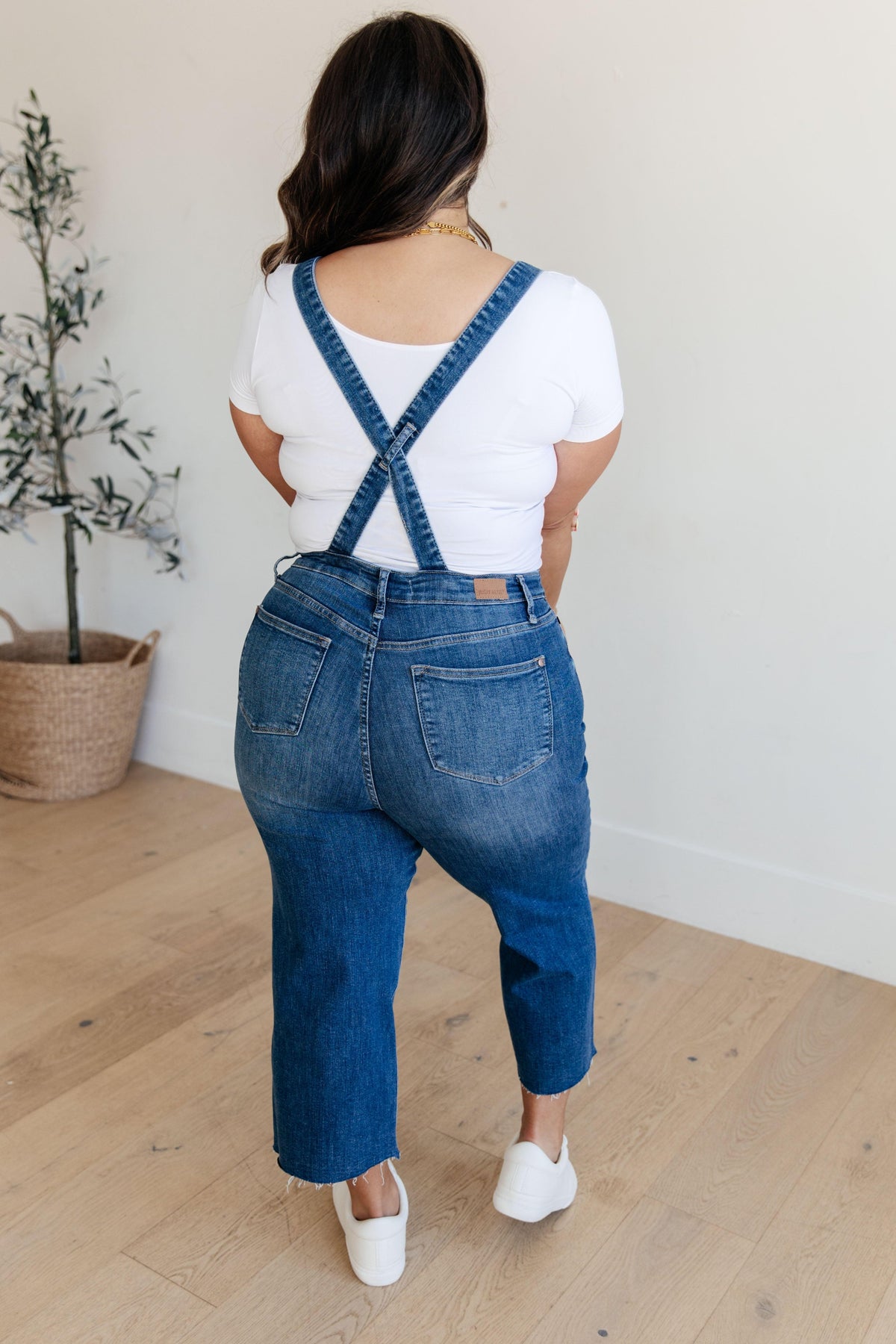 Judy Blue | Priscilla High Rise Crop Wide Leg Denim Overalls - becauseofadi