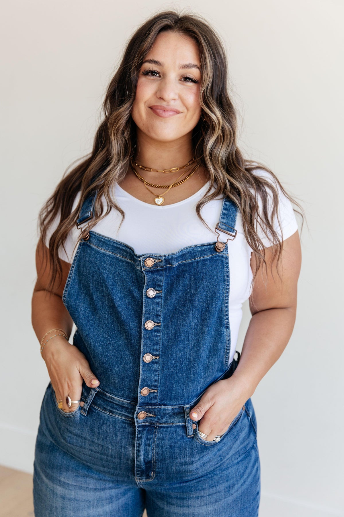 Judy Blue | Priscilla High Rise Crop Wide Leg Denim Overalls - becauseofadi