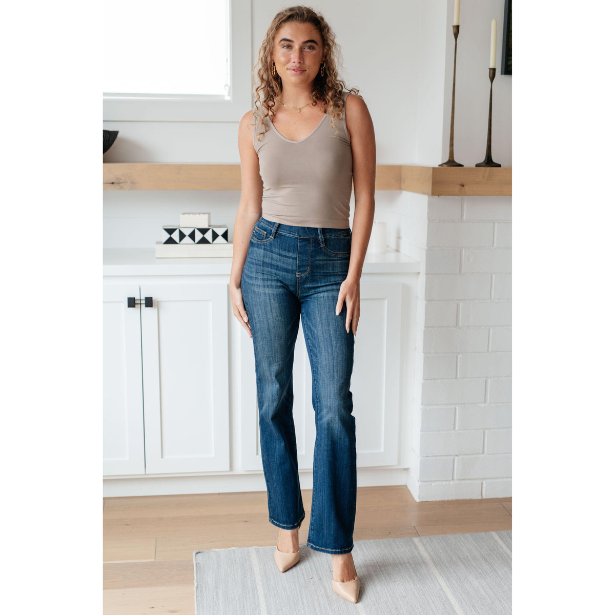 Judy Blue | Ricki High Rise Pull On Slim Bootcut Jeans - becauseofadi