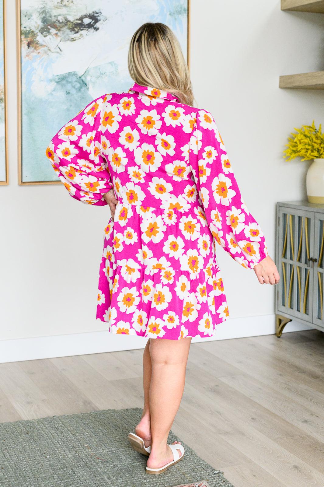 Magnificently Mod Floral Shirt Dress - becauseofadi