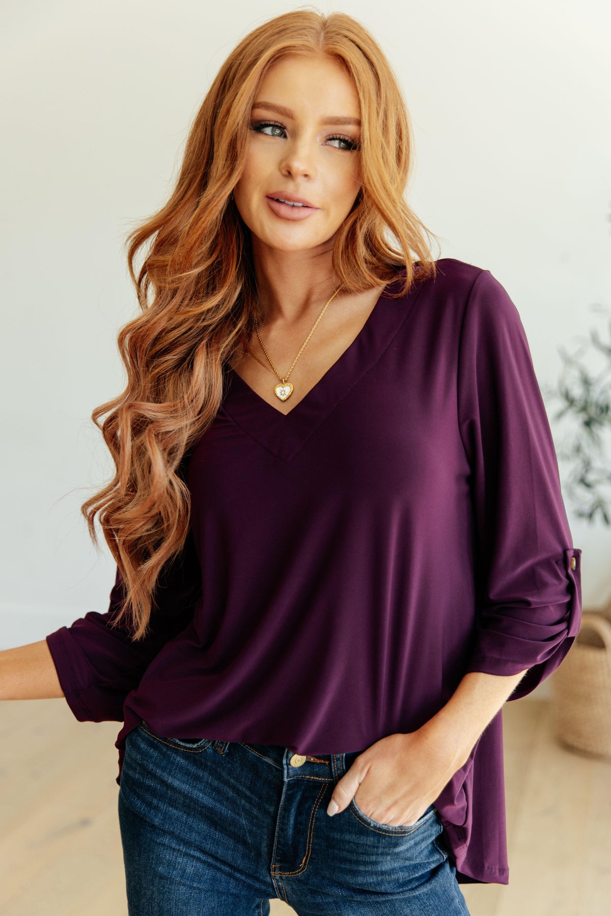 Peace and Love V-Neck Top - becauseofadi