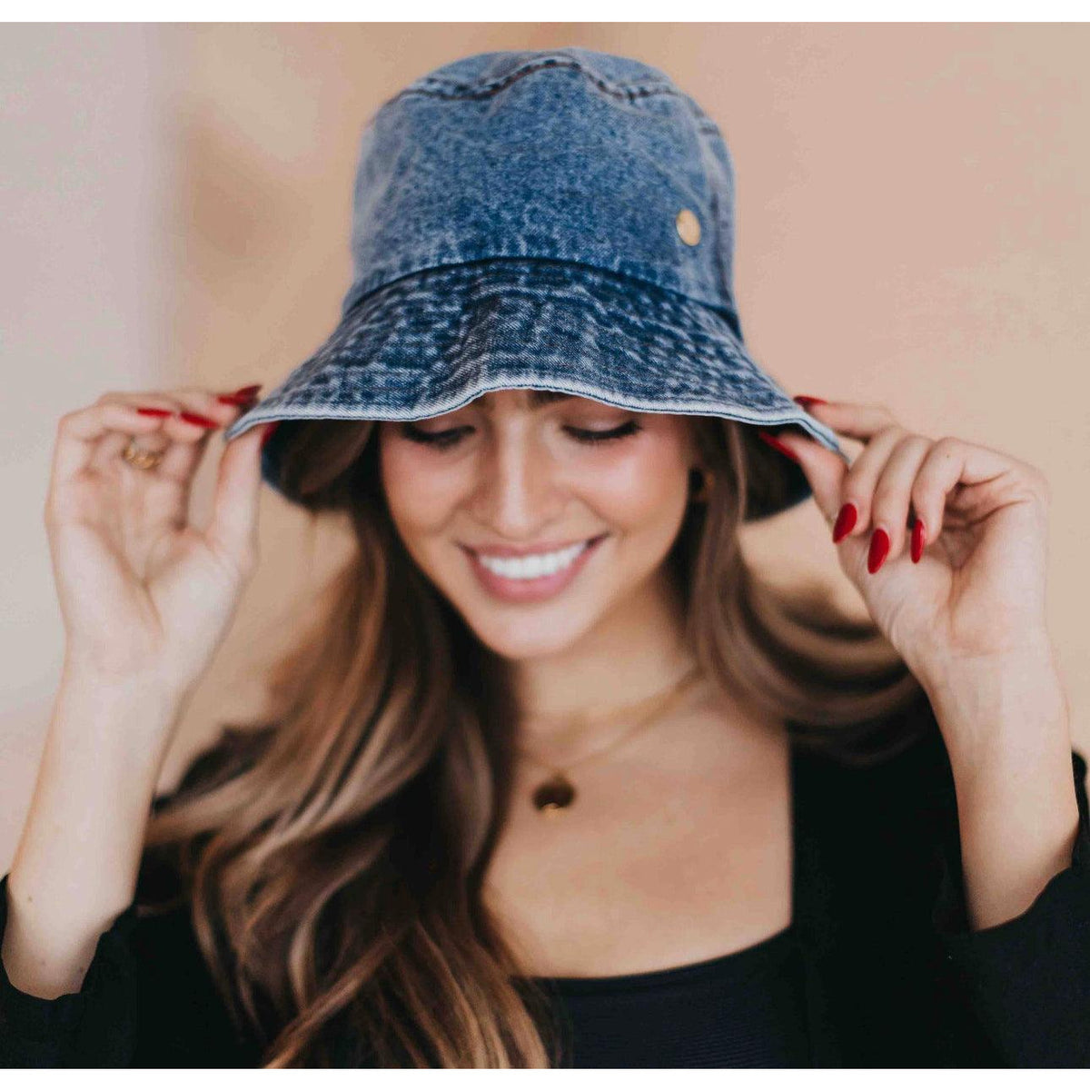 Women's Blue Denim Beach Please Bucket Hat | Pretty Simple - becauseofadi