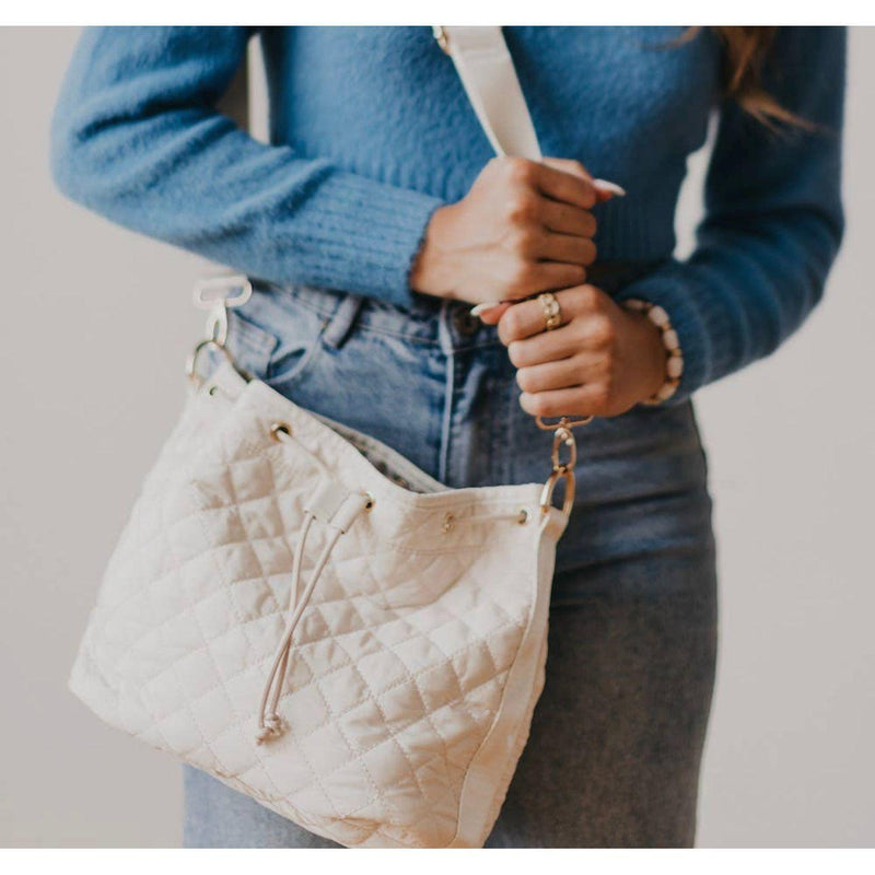 Pretty Simple | Women's Quincey Quilted Crossbody - becauseofadi