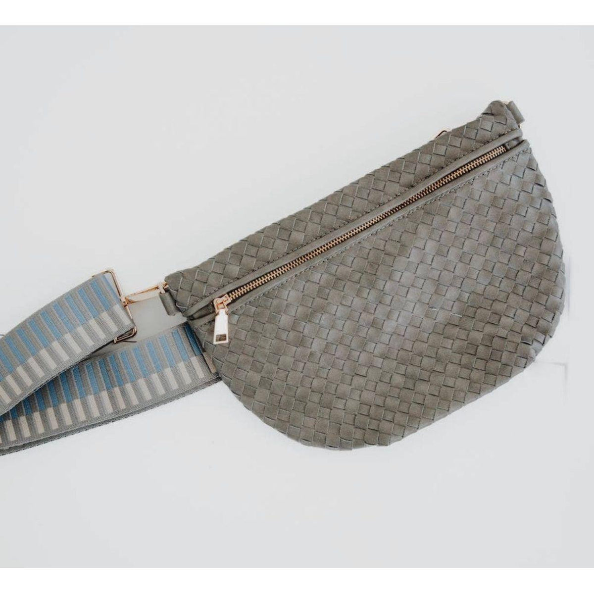 Pretty Simple | Woven Westlyn Bum Bag | Womens Vegan Leather Bag - becauseofadi