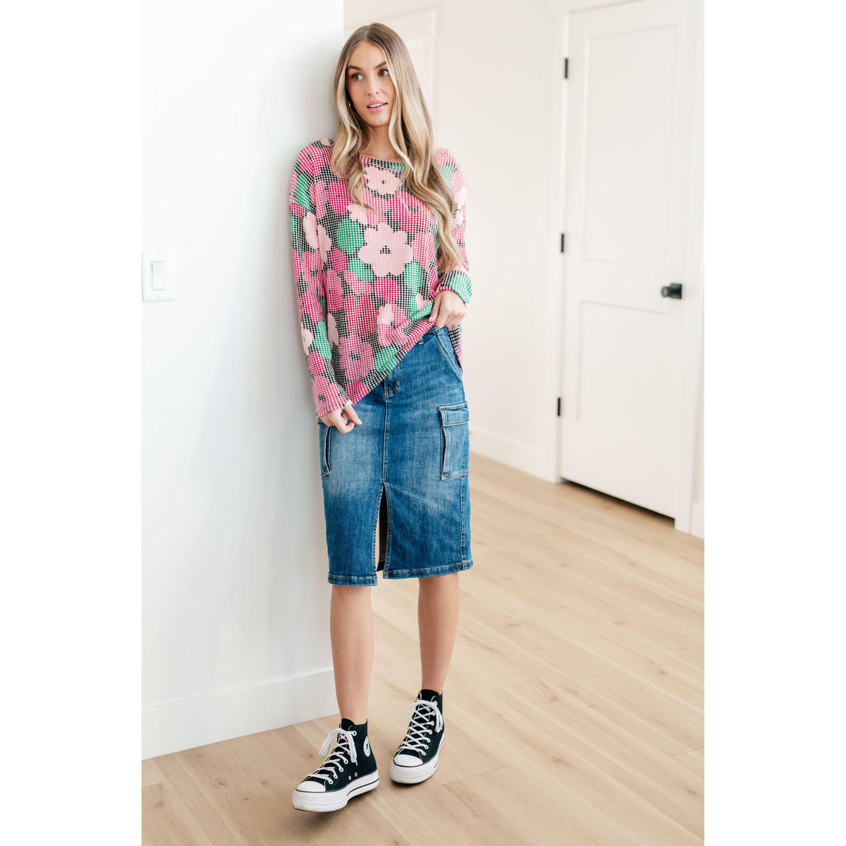 Risen | Always Be There Cargo Denim Skirt - becauseofadi