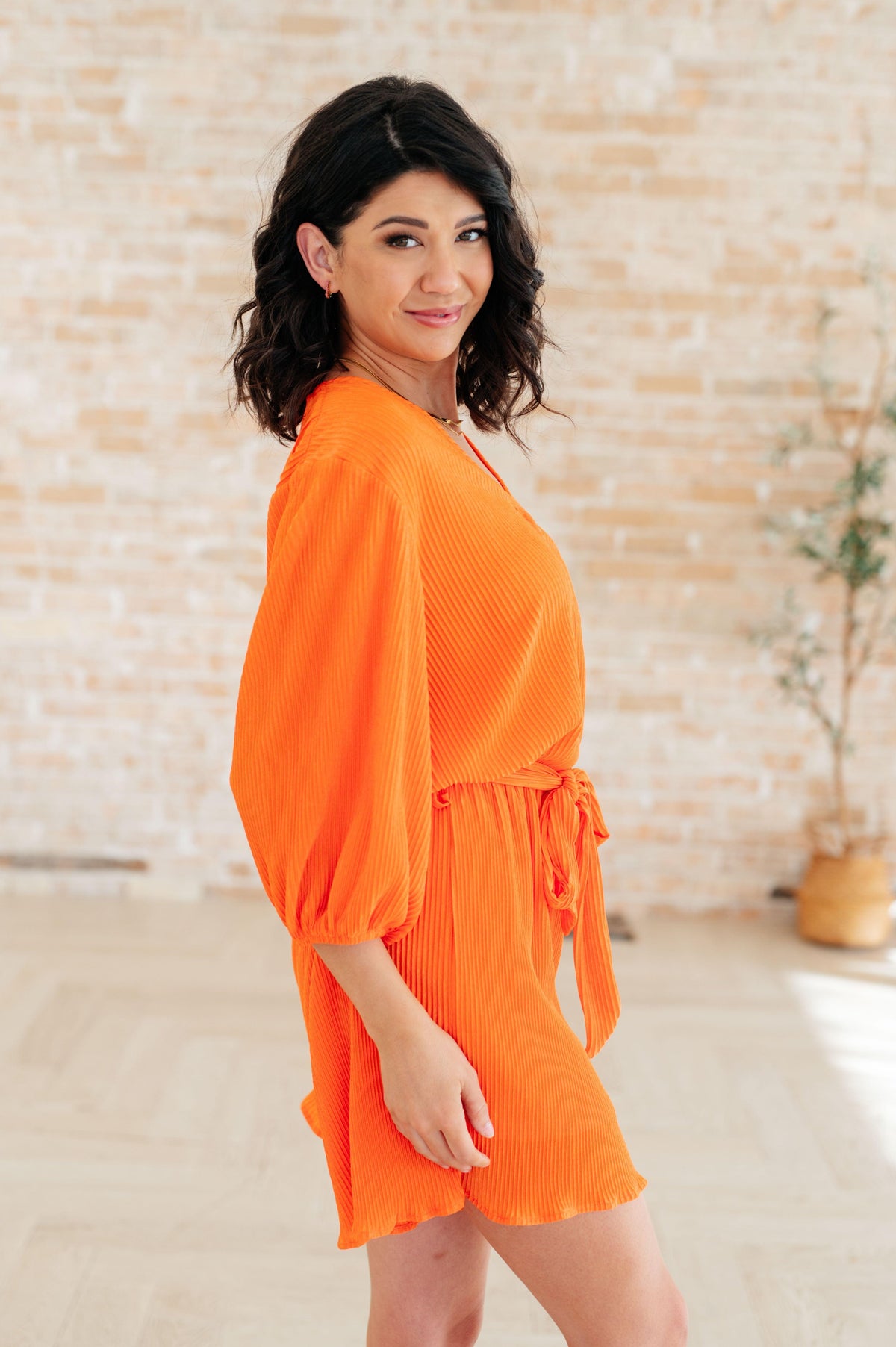 Roll With me Romper in Tangerine - becauseofadi