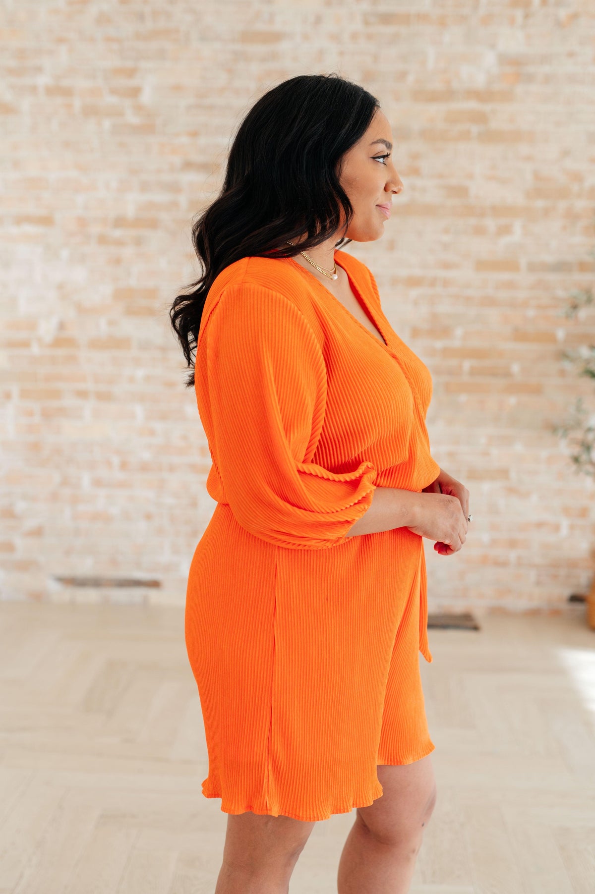 Roll With me Romper in Tangerine - becauseofadi