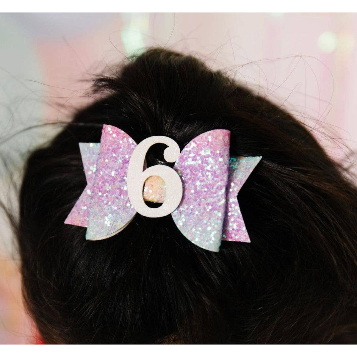 Pastel Rainbow Kids Birthday Hair Bow Clip | Sweet Wink - becauseofadi