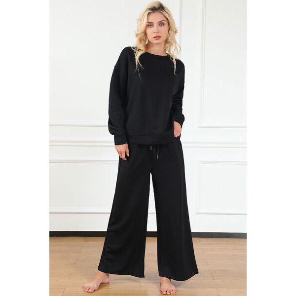 CozyChic Comfort Set Long Sleeve Top and Pants Set - becauseofadi