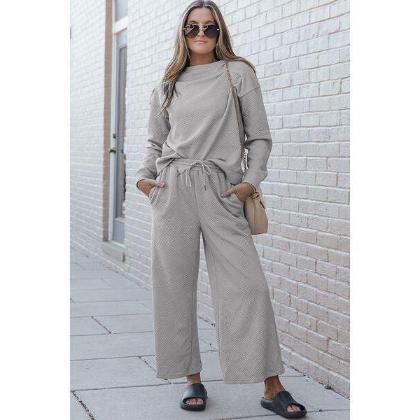 CozyChic Comfort Set Long Sleeve Top and Pants Set - becauseofadi