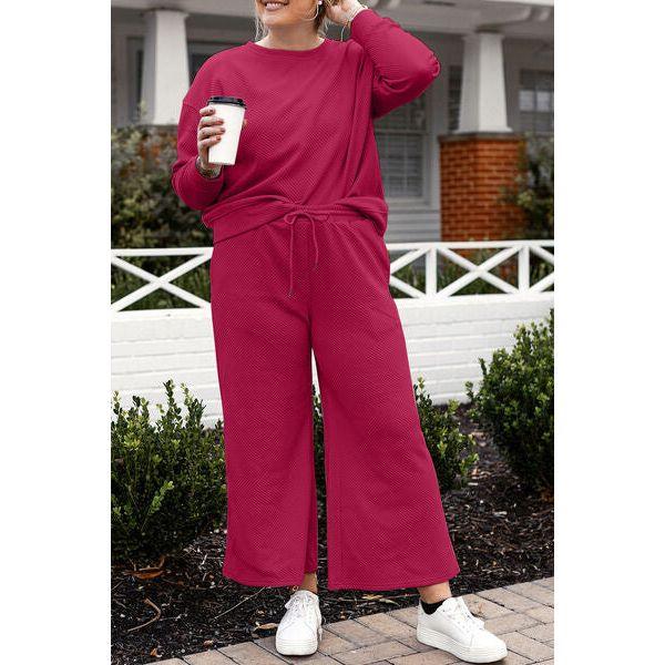 CozyChic Comfort Set Long Sleeve Top and Pants Set - becauseofadi