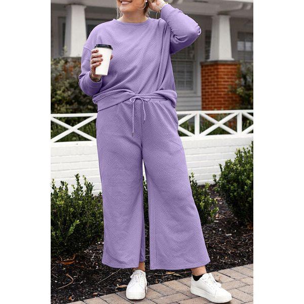 CozyChic Comfort Set Long Sleeve Top and Pants Set - becauseofadi