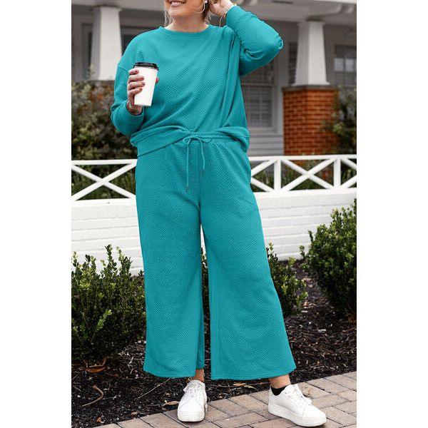 CozyChic Comfort Set Long Sleeve Top and Pants Set - becauseofadi